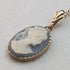 British Vintage Jewelry K9 Gold & Cameo Pendant Necklace Earrings Set